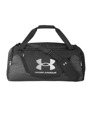 Model wearing a 1369223 Under Armour Undeniable 5.0 MD Duffle Bag
