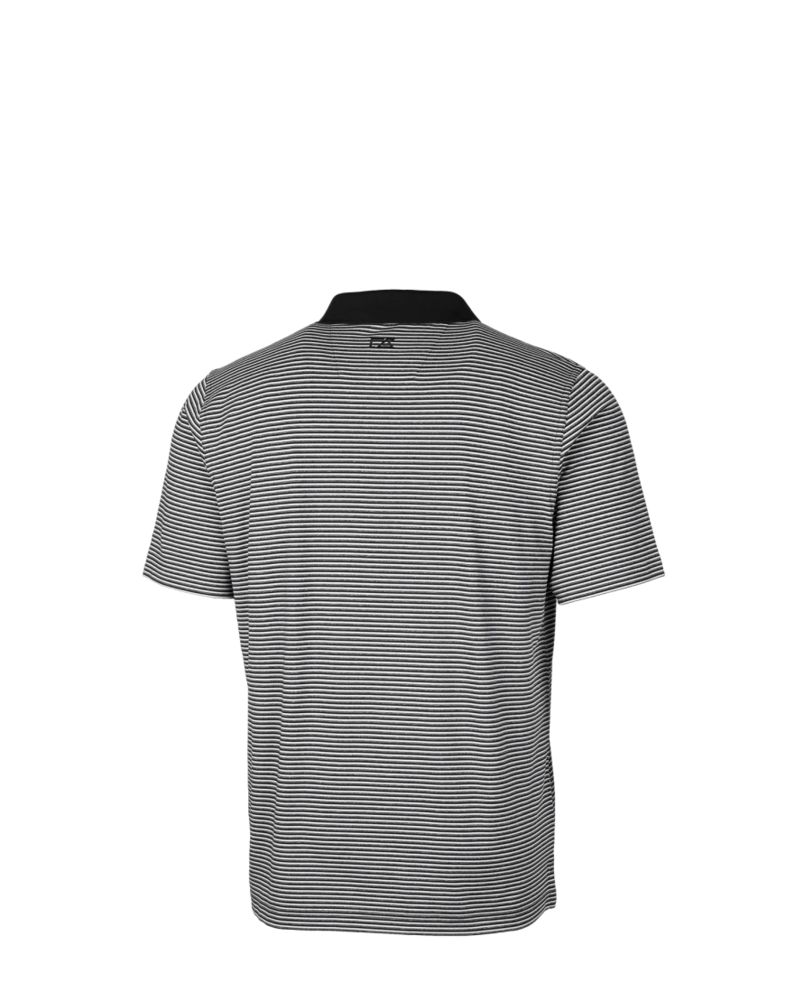 Image of a model wearing a MCK00113 Cutter & Buck Forge Tonal Stripe Stretch Mens Polo