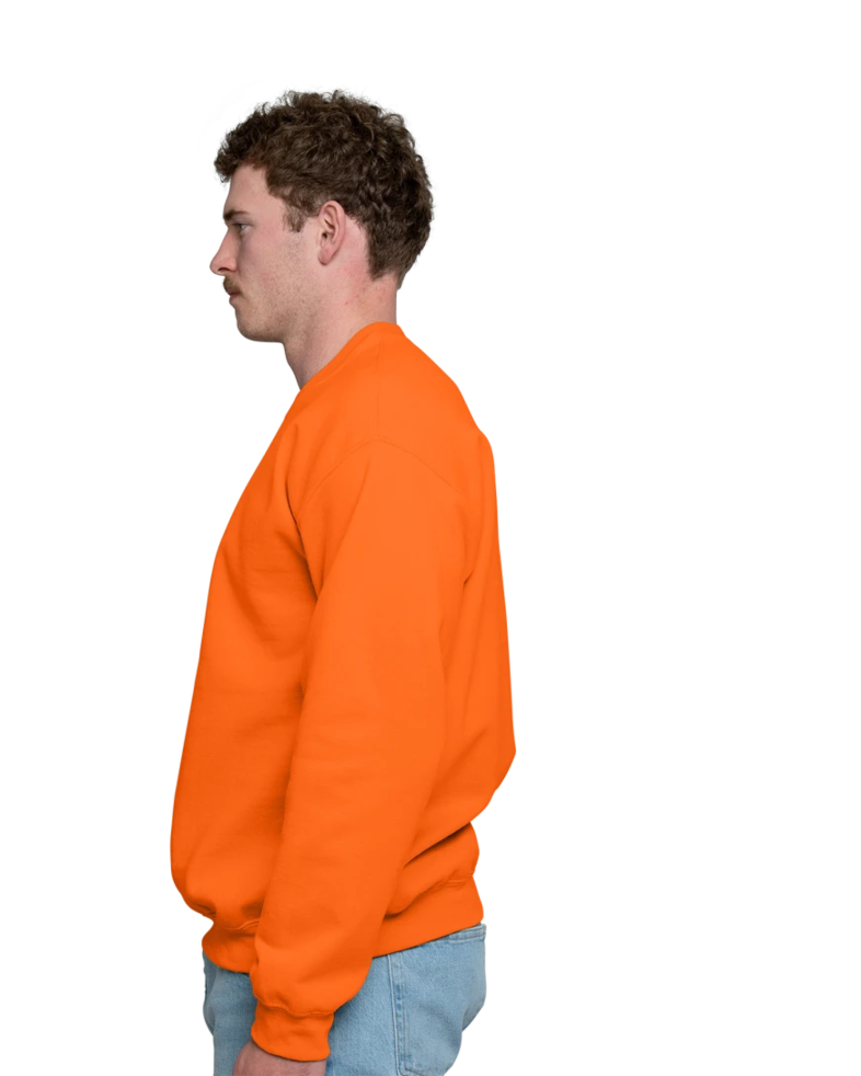 Image of a model wearing a 18000 Gildan Crewneck Sweatshirt