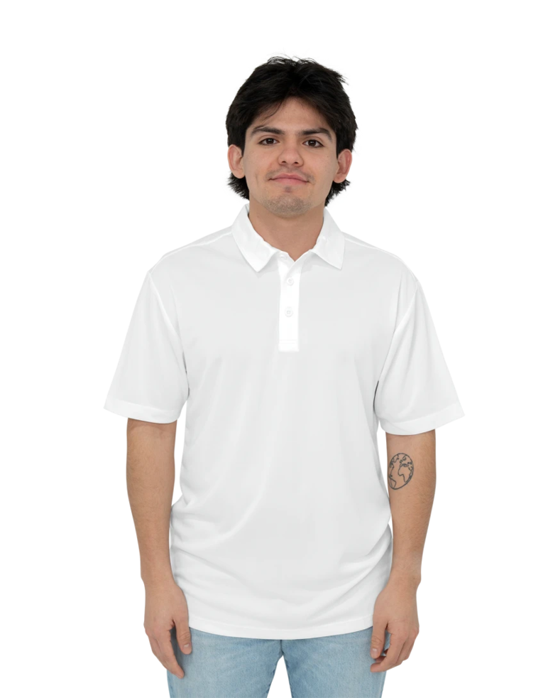 Image of a model wearing a K540 Port Authority Silk Touch Performance Polo