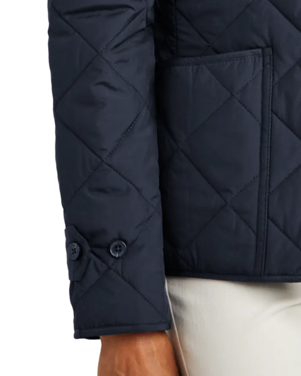 Closeup of a BB18601 Brooks Brothers® Women’s Quilted Jacket