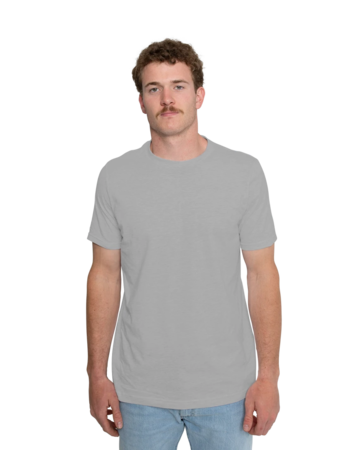 Model wearing a 3001CVC Bella + Canvas Unisex CVC Jersey Tee