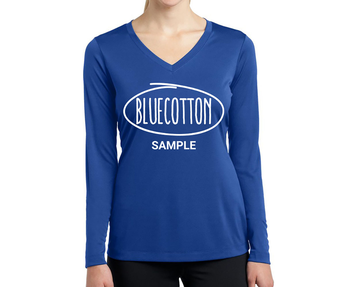 Image of LST353LS Sport-Tek Ladies Long Sleeve V-Neck PosiCharge Competitor Tee