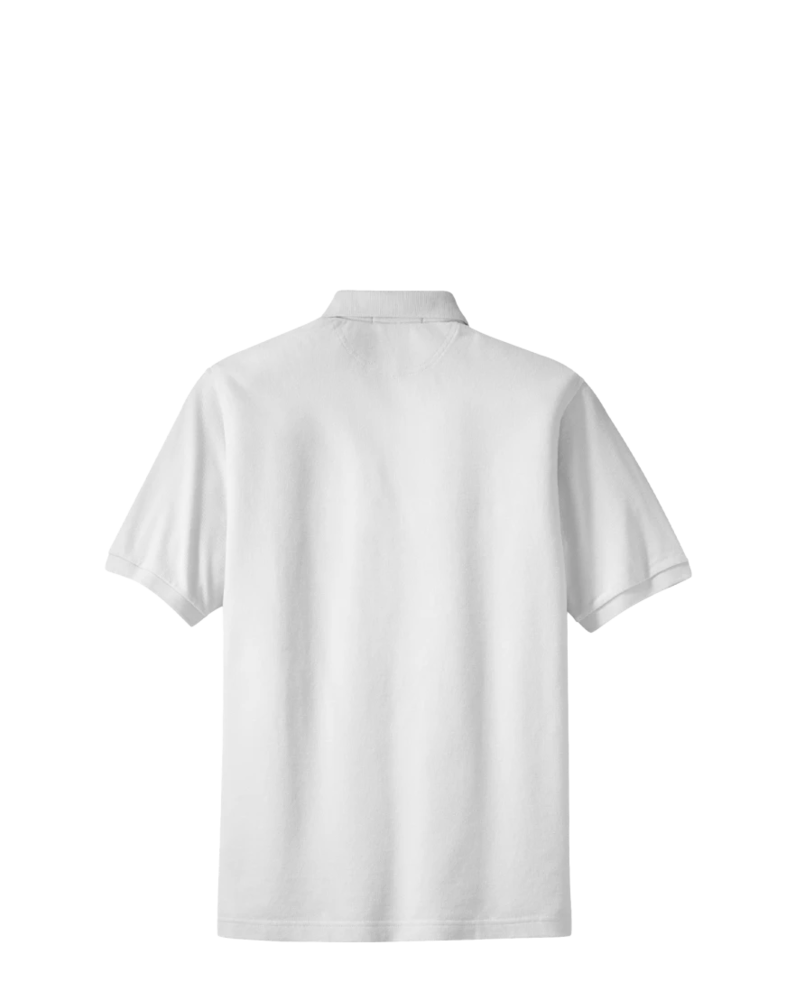 Image of a model wearing a K420P Port Authority Pique Knit Sport Shirt with Pocket