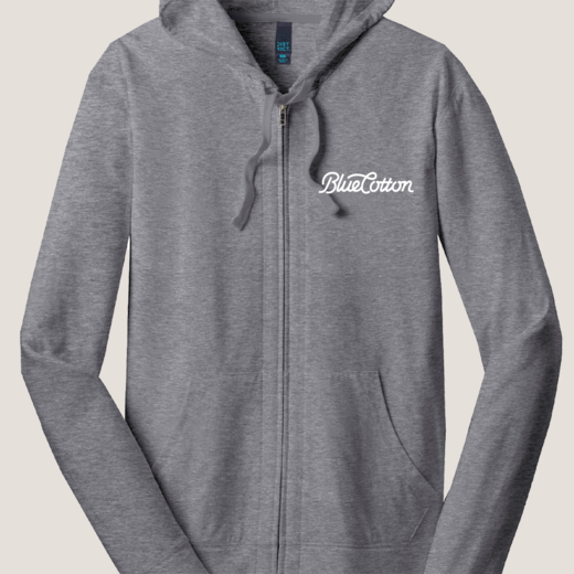 Sample image of DT1100 District Young Mens Jersey Full-Zip T-shirt Hoodie