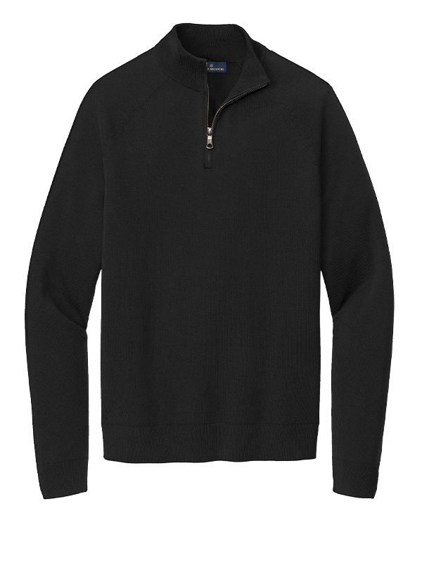 BB18402 Brooks Brothers® Cotton Stretch 1/4-Zip Sweater