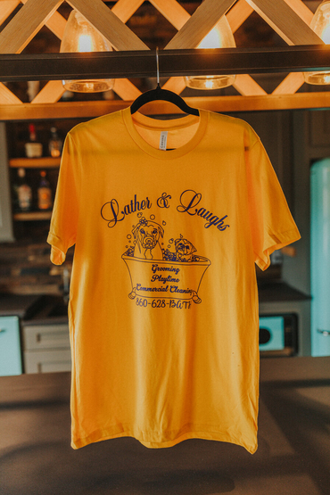 Customer wearing a 3001 Bella + Canvas Unisex Jersey Tee