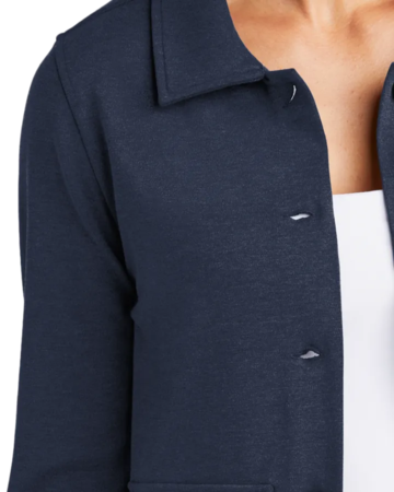 Closeup of a BB18205 Brooks Brothers® Women’s Mid-Layer Stretch Button Jacket