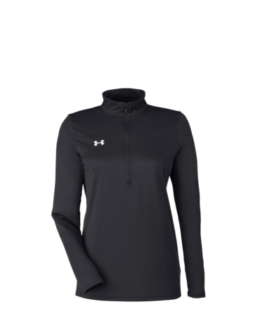Model wearing a 1376862 Under Armour Ladies' Team Tech Half-Zip