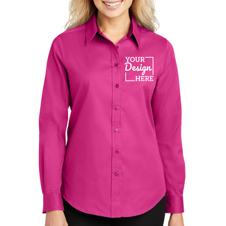 Custom Business Apparel:  L608 Port Authority Ladies Long Sleeve Easy Care Shirt