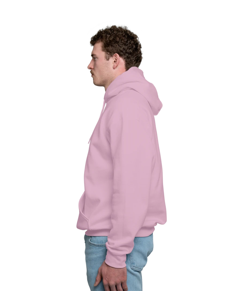 Image of a model wearing a 18500 Gildan Blend Pullover Hooded Sweatshirt