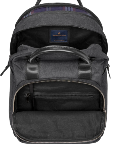 Closeup of a BB18821 Brooks Brothers® Grant Dual-Handle Backpack