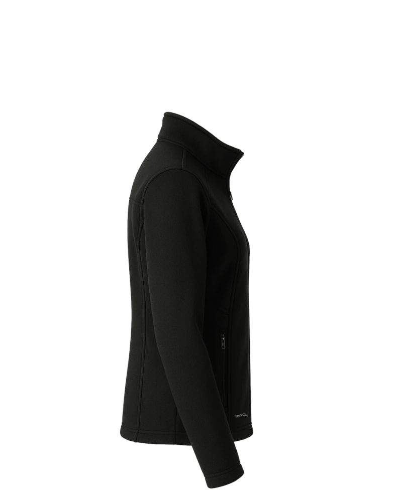 Image of a model wearing a EB201 Eddie Bauer Ladies Full-Zip Fleece Jacket