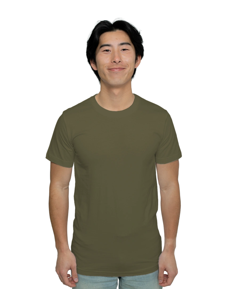 Image of a model wearing a PRM180PT Independent Trading Co. Unisex Premium T-Shirt