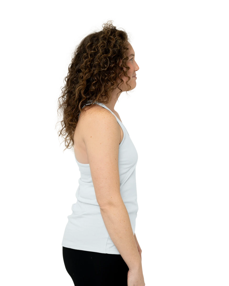 Image of a model wearing a Next Level 1533 Ladies Ideal Racerback Tank