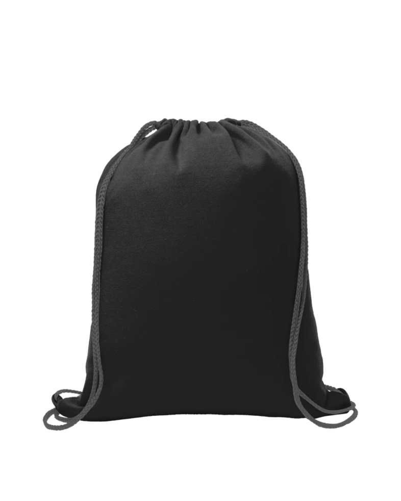 Image of a model wearing a BG614 Port & Company Core Fleece Sweatshirt Cinch Pack