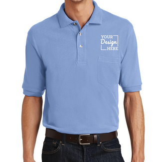 Custom Business Apparel:  K420P Port Authority Pique Knit Sport Shirt with Pocket