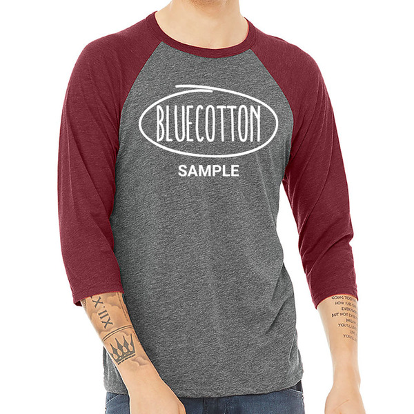 3200 Bella + Canvas Unisex Three-Quarter Sleeve Baseball T-Shirt