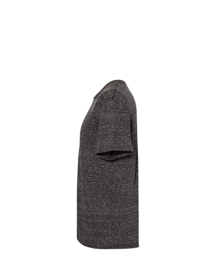 Image of a model wearing a 88MR JERZEES Snow Heather Jersey Crew T-Shirt