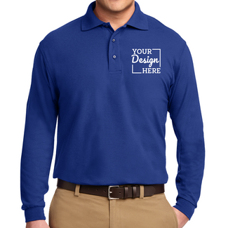 Custom Business Apparel:  K500LS Port Authority Silk Touch Long Sleeve Polo