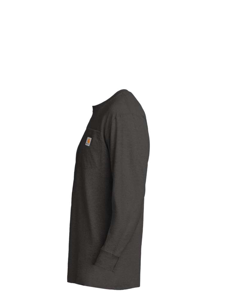 Image of a model wearing a CTK126 Carhartt Workwear Pocket Long Sleeve T-Shirt