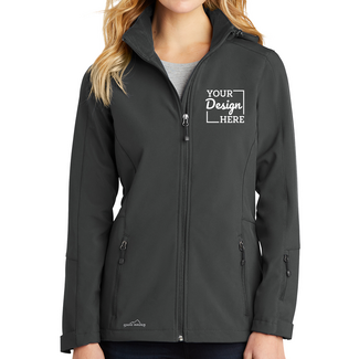 Custom Featured Brands:  EB537 Eddie Bauer Ladies Hooded Soft Shell Parka