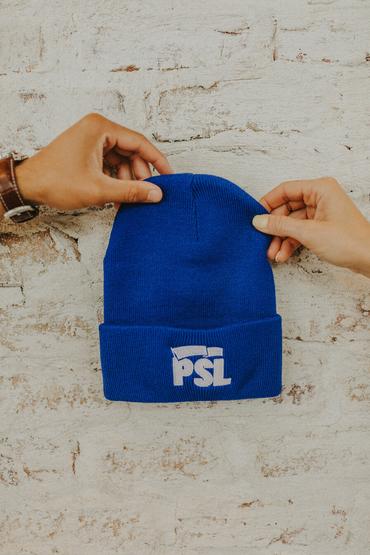 Customer wearing a CP90 Port & Company Knit Cap