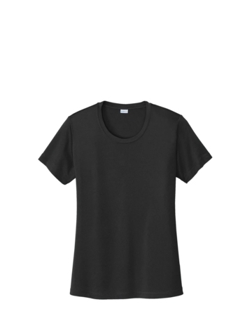 Model wearing a LST350 Sport-Tek Ladies Competitor Tee