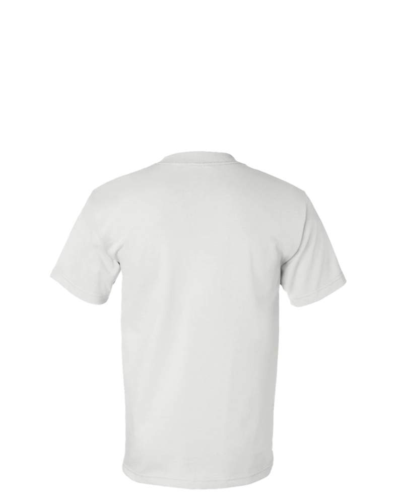 Image of a model wearing a 5100 Bayside USA-Made T-Shirt