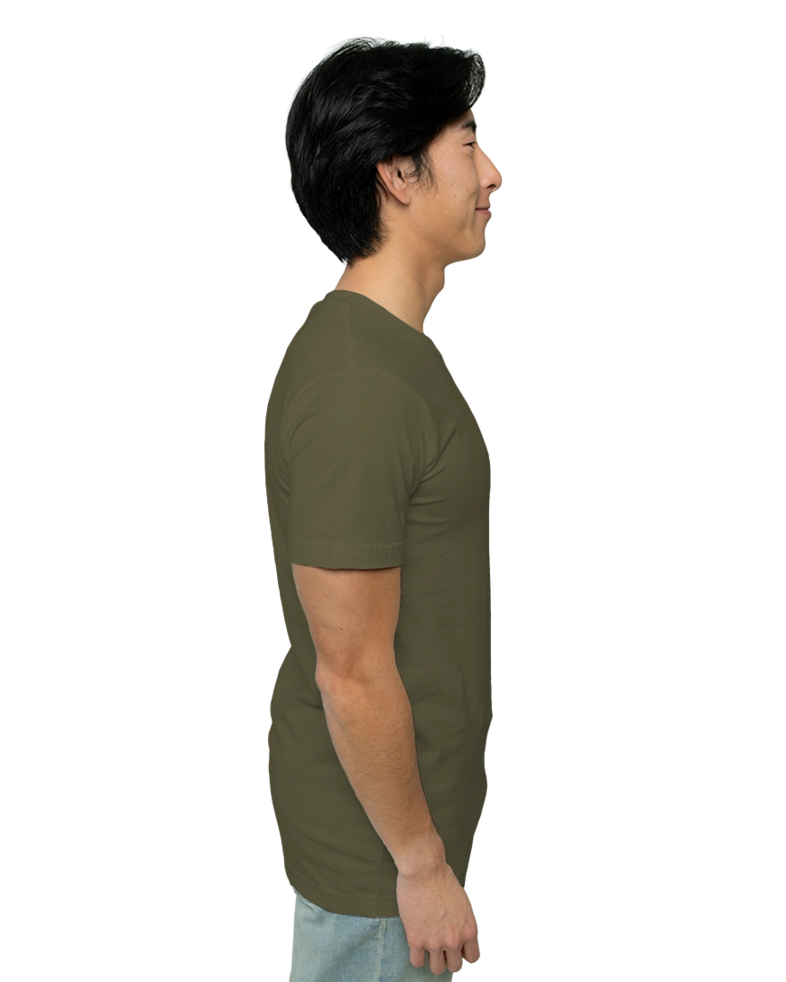 Image of a model wearing a PRM180PT Independent Trading Co. Unisex Premium T-Shirt