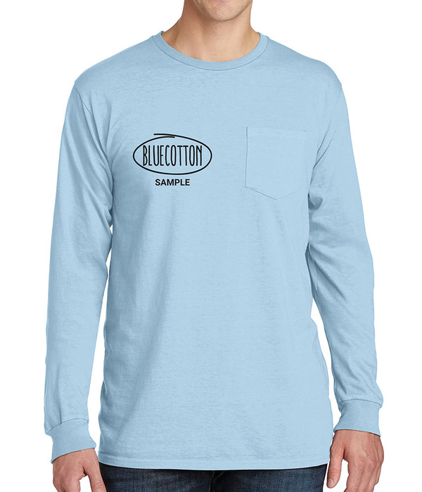 PC099LSP Port & Company Pigment Dyed Long Sleeve Pocket Tee