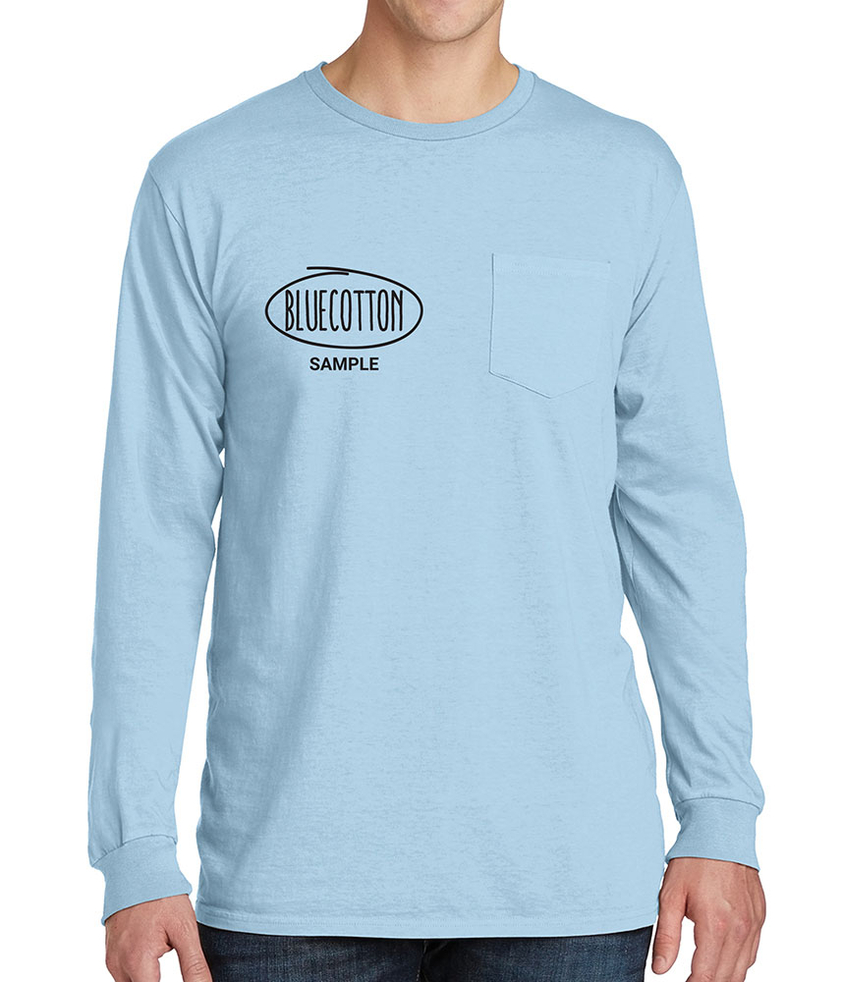 Image of PC099LSP Port & Company Pigment Dyed Long Sleeve Pocket Tee