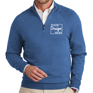 Custom Featured Brands:  BB18402 Brooks Brothers® Cotton Stretch 1/4-Zip Sweater