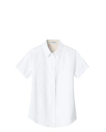 Model wearing a L508 Port Authority Ladies' Easy Care Shirt