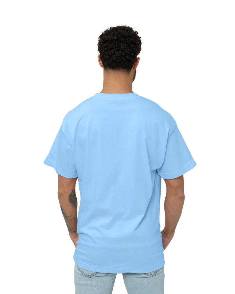 Image of a model wearing a 5180 Hanes Beefy-T