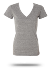 Short Sleeve T-Shirts:  8435 Bella Ladies Tri-Blend Short-Sleeve Deep V-Neck T-Shirt