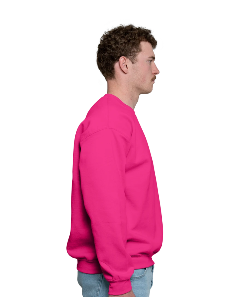 Image of a model wearing a 18000 Gildan Crewneck Sweatshirt