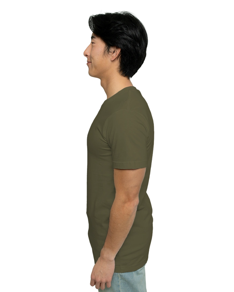 Image of a model wearing a PRM180PT Independent Trading Co. Unisex Premium T-Shirt