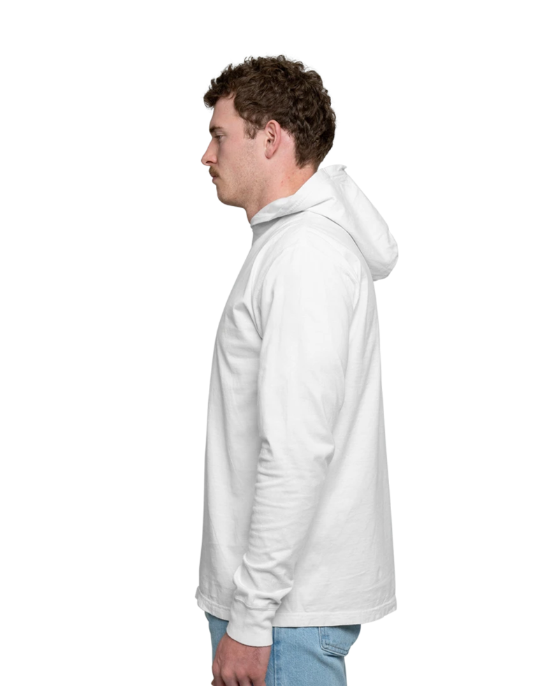 Image of a model wearing a GDH150 ComfortWash by Hanes Garment-Dyed Pocket T-Shirt