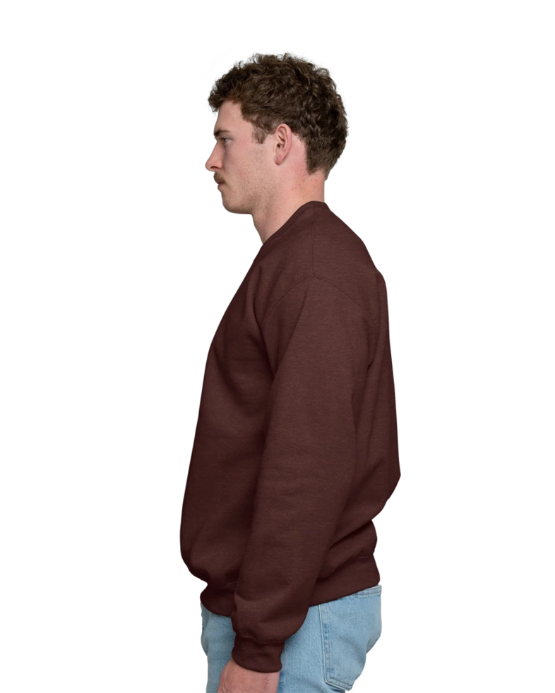 Image of a model wearing a 18000 Gildan Crewneck Sweatshirt