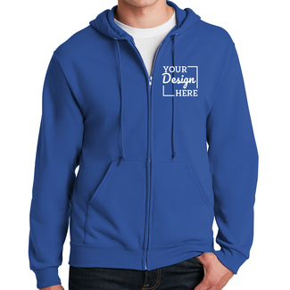Custom Sweatshirts:  993M Jerzees Full Zip Hood