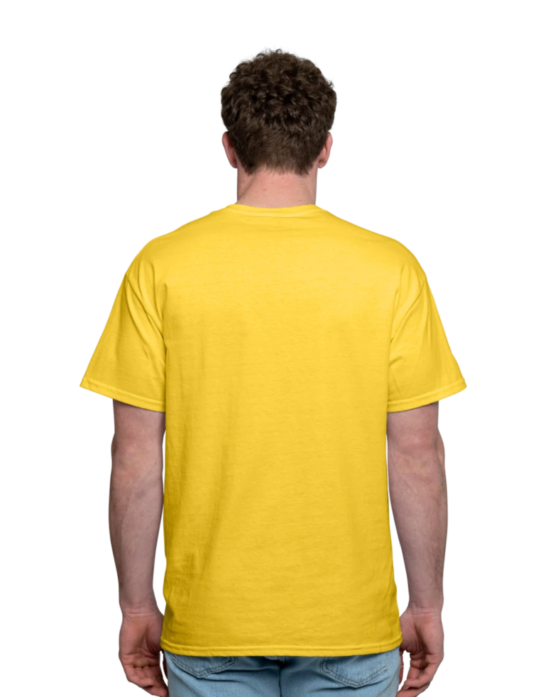 Image of a model wearing a 8000 Gildan DryBlend 50/50 Tee