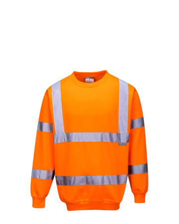 Model wearing a B303 Portwest Hi-Vis Sweatshirt