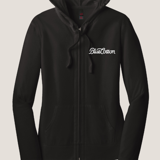 Sample image of DT2100 District Juniors Jersey Full-Zip T-shirt Hoodie