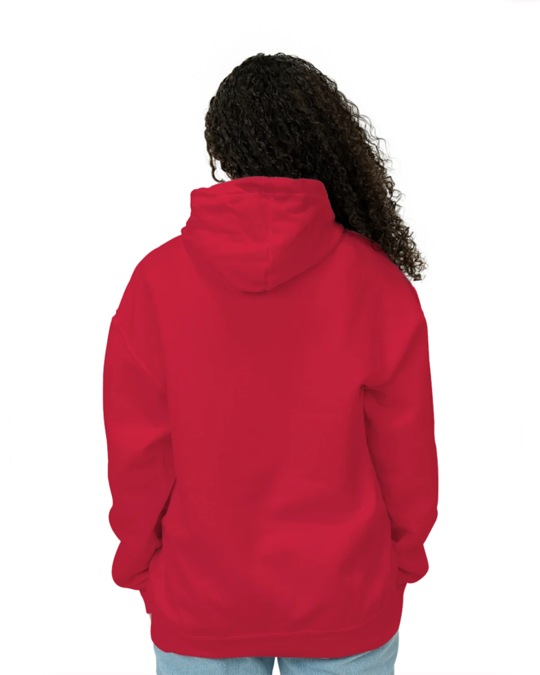 Image of a model wearing a 993M Jerzees Full Zip Hood