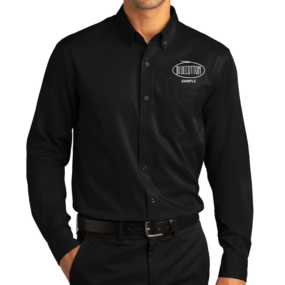 Image of W808 Port Authority Long Sleeve SuperPro React Twill Shirt