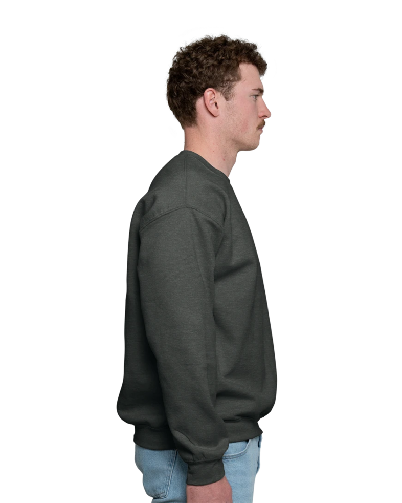 Image of a model wearing a 18000 Gildan Crewneck Sweatshirt