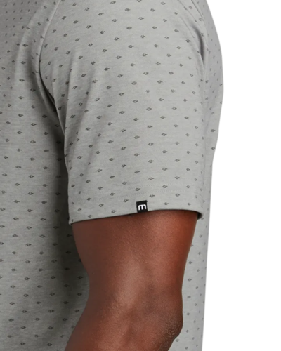 Closeup of a TM1MY403 TravisMathew Oceanside Geo Polo