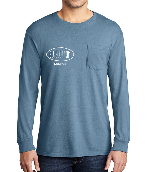 PC099LSP Port & Company Pigment Dyed Long Sleeve Pocket Tee