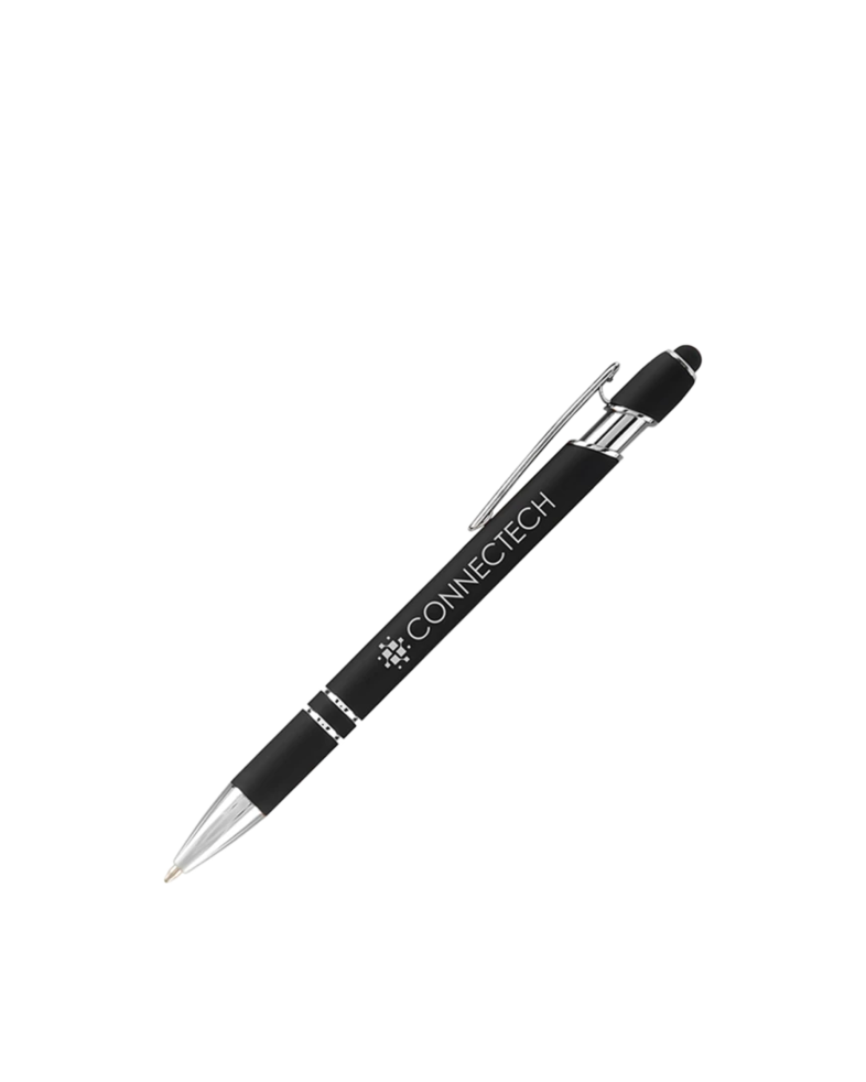 Image of a model wearing a MTK Ellipse Softy Gel Pen w/Stylus